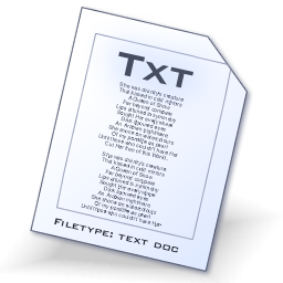 File Types Txt Icon 256x256 png